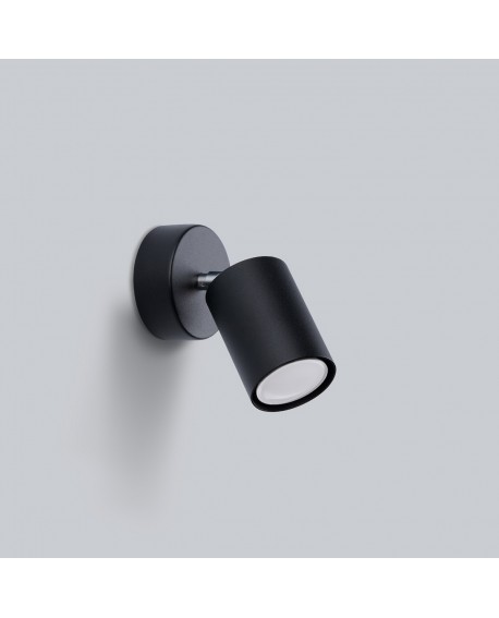 Kinkiet LEMMI 1 czarny Sollux SL.1126