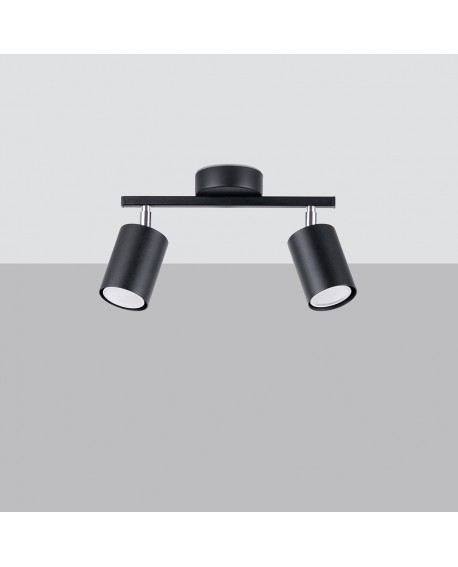 Plafon LEMMI 2 czarny Sollux SL.1127