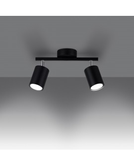 Plafon LEMMI 2 czarny Sollux SL.1127