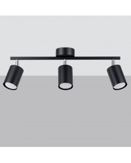 Plafon LEMMI 3 czarny Sollux SL.1128