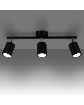 Plafon LEMMI 3 czarny Sollux SL.1128