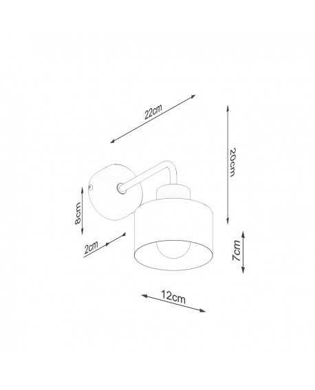Kinkiet SAVAR 1 czarny Sollux SL.1129