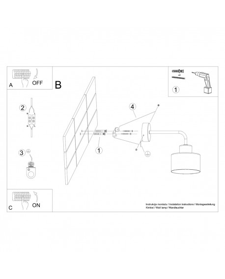 Kinkiet SAVAR 1 czarny Sollux SL.1129