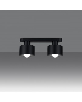 Plafon SAVAR 2 czarny Sollux SL.1130