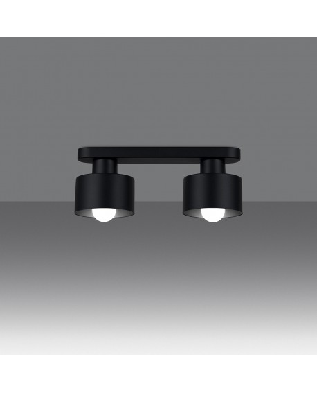 Plafon SAVAR 2 czarny Sollux SL.1130