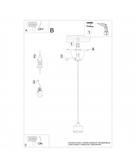 Lampa wisząca SAVAR 1 czarna Sollux SL.1132