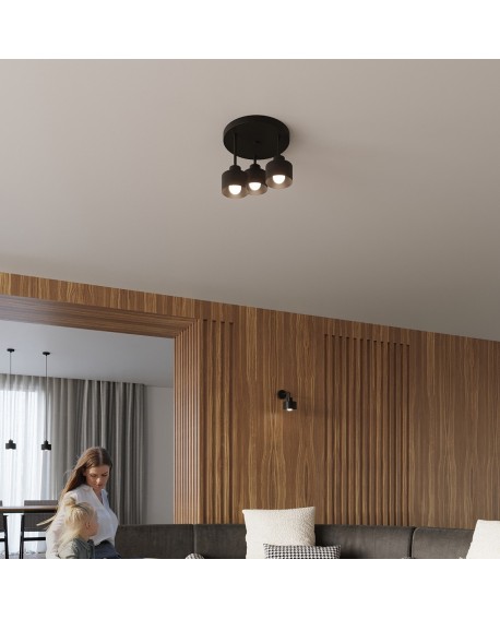 Lampa wisząca SAVAR 1 czarna Sollux SL.1132