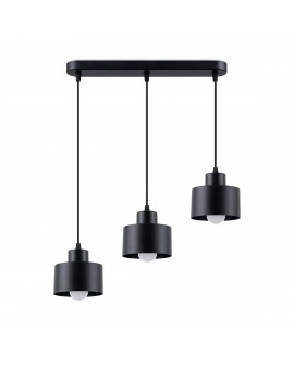 Lampa wisząca SAVAR 3 czarna Sollux SL.1133