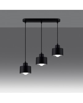 Lampa wisząca SAVAR 3 czarna Sollux SL.1133