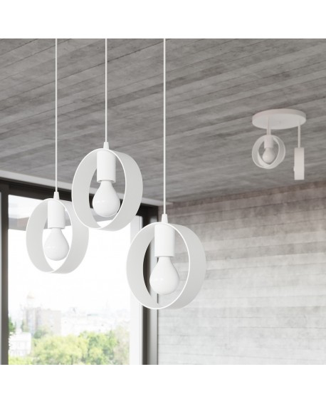 Lampa wisząca TITRAN 3 biała Sollux SL.1138