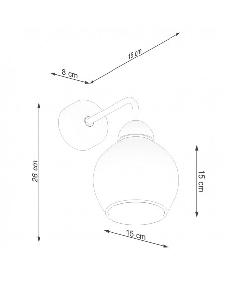 Kinkiet ALINO 1 czarny Sollux SL.1139