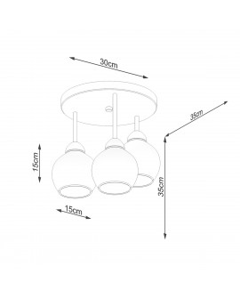 Żyrandol ALINO 3 czarny Sollux SL.1140