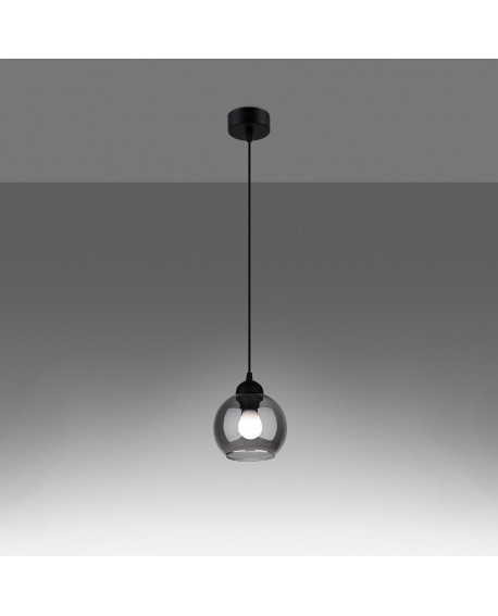 Lampa wisząca ALINO 1 czarna Sollux SL.1141