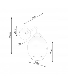 Kinkiet FILLAN 1 czarny Sollux SL.1143