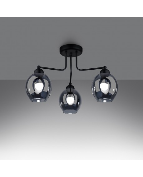 Żyrandol FILLAN 3 czarny Sollux SL.1144