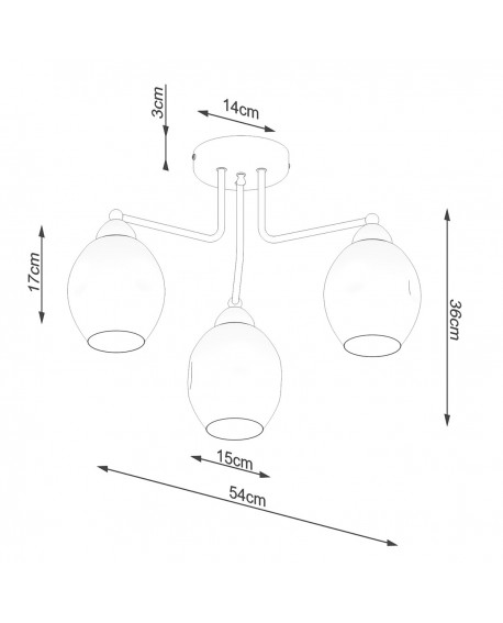Żyrandol FILLAN 3 czarny Sollux SL.1144