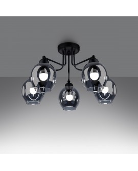 Żyrandol FILLAN 5 czarny Sollux SL.1145
