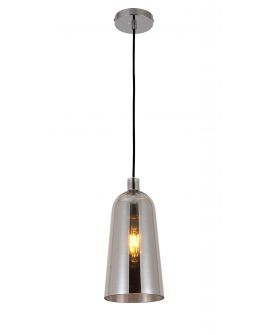 NOWOCZESNA LAMPA WISZĄCA SZKLANA SZARA NORDICA