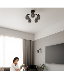 Żyrandol FILLAN 5 czarny Sollux SL.1145