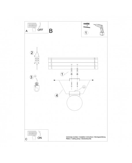 Plafon YOLI 1 biały Sollux SL.1146
