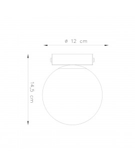 Plafon YOLI 1 czarny Sollux SL.1151