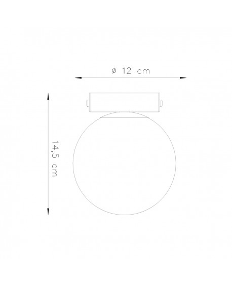 Plafon YOLI 1 czarny Sollux SL.1151