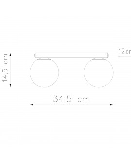 Plafon YOLI 2 czarny Sollux SL.1152