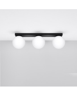 Plafon YOLI 3 czarny Sollux SL.1153