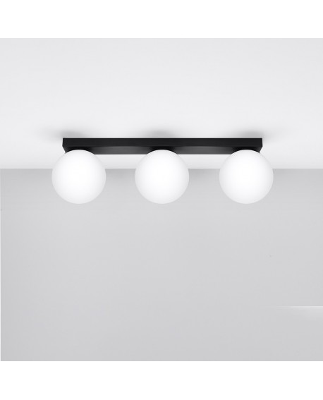 Plafon YOLI 3 czarny Sollux SL.1153