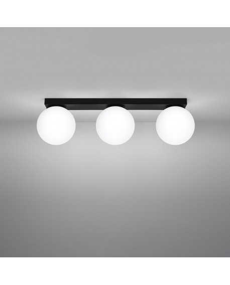 Plafon YOLI 3 czarny Sollux SL.1153