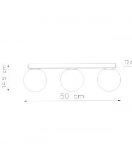 Plafon YOLI 3 czarny Sollux SL.1153
