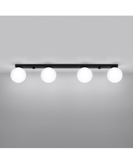 Plafon YOLI 4 czarny Sollux SL.1154