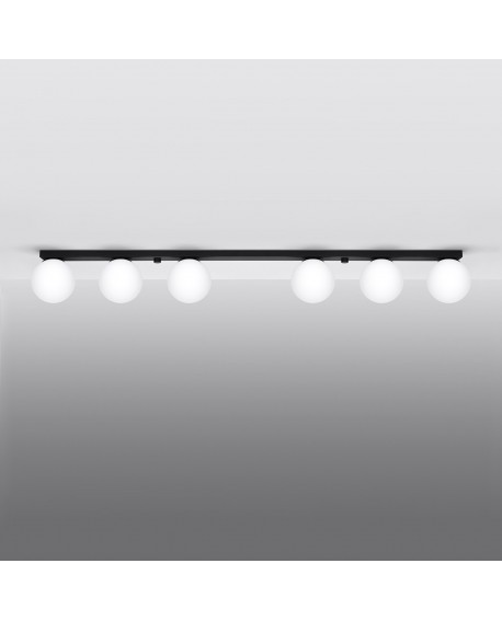 Plafon YOLI 6 czarny Sollux SL.1155