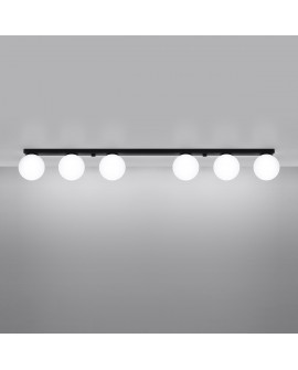 Plafon YOLI 6 czarny Sollux SL.1155