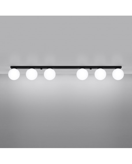 Plafon YOLI 6 czarny Sollux SL.1155