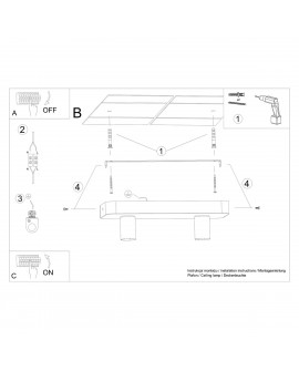 Plafon TAVO 2 Sollux SL.1157