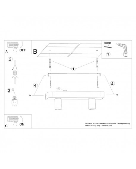 Plafon TAVO 2 Sollux SL.1157