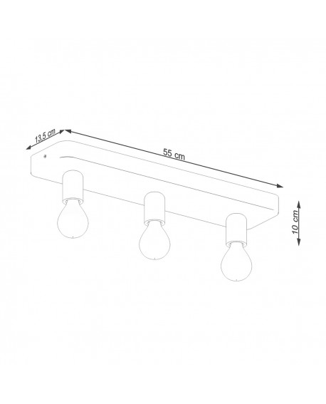 Plafon TAVO 3 Sollux SL.1158
