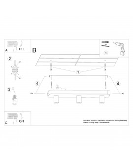 Plafon TAVO 3 Sollux SL.1158
