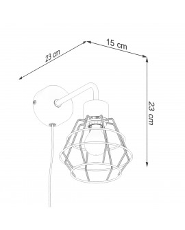 Kinkiet SUBA czarny Sollux SL.1164