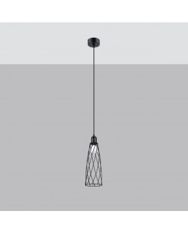 Lampa wisząca SUBA 1 czarna Sollux SL.1165