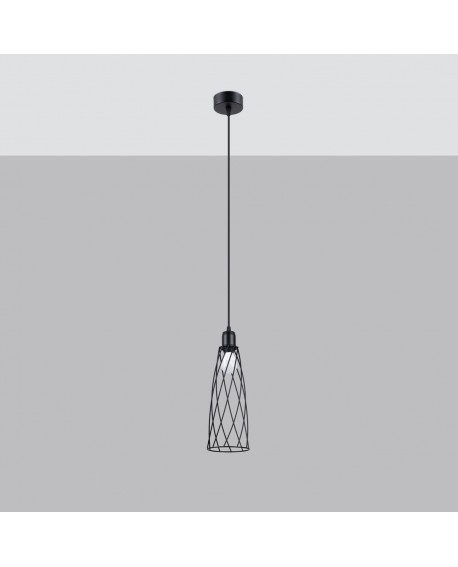 Lampa wisząca SUBA 1 czarna Sollux SL.1165