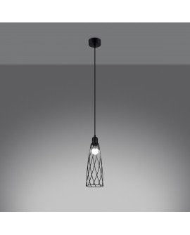 Lampa wisząca SUBA 1 czarna Sollux SL.1165