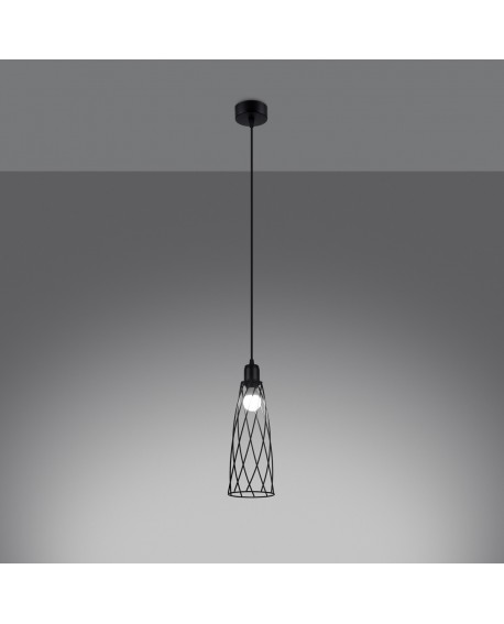 Lampa wisząca SUBA 1 czarna Sollux SL.1165