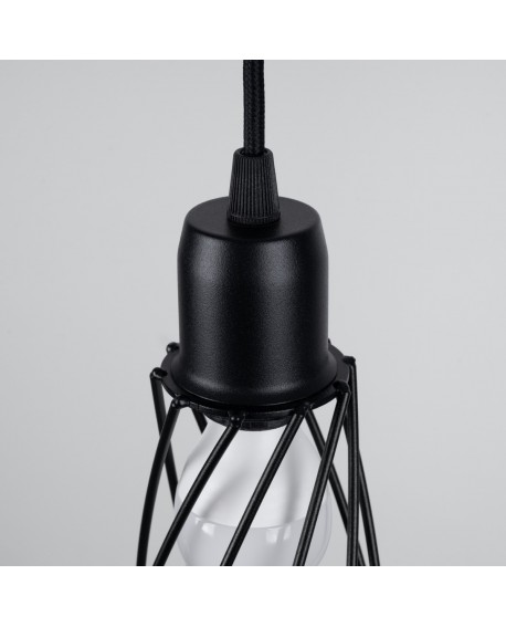 Lampa wisząca SUBA 1 czarna Sollux SL.1165