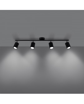 Plafon LEMMI 4L czarny Sollux SL.1168