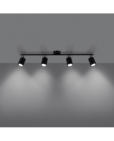 Plafon LEMMI 4L czarny Sollux SL.1168