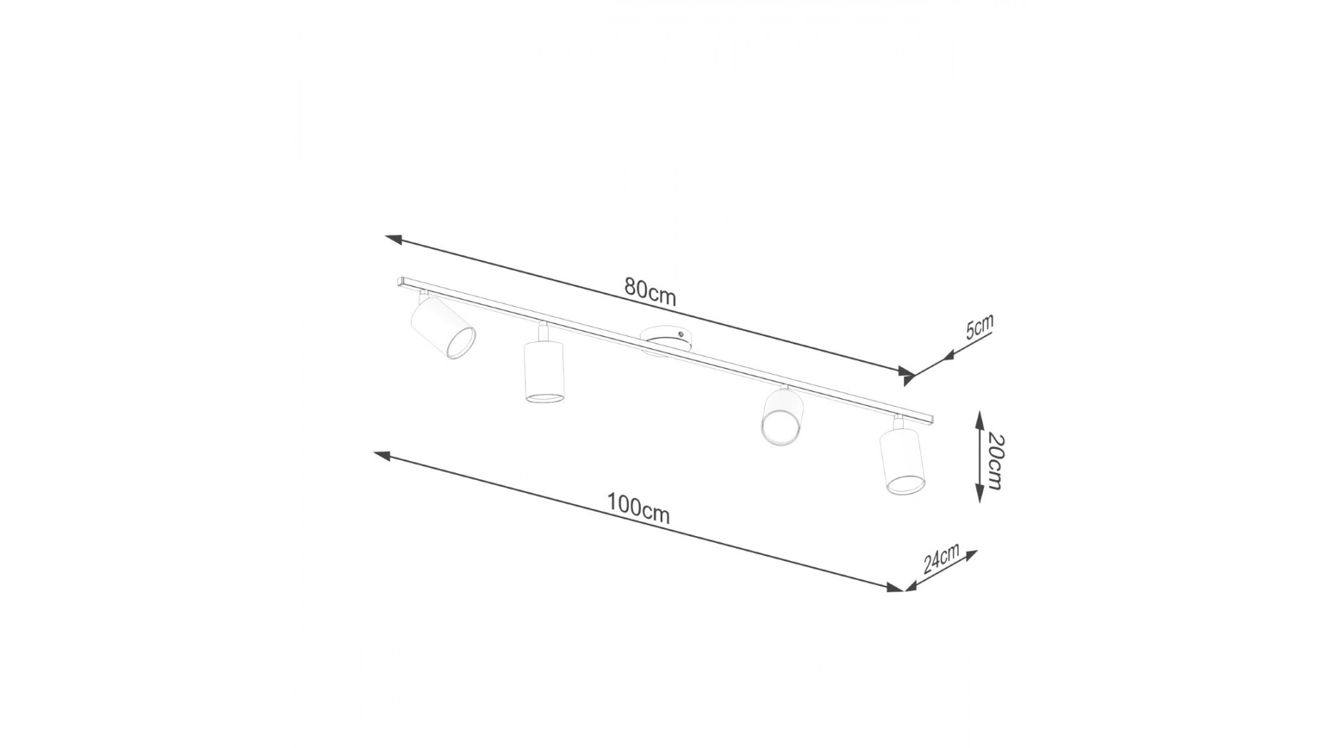 Plafon LEMMI 4L czarny Sollux SL.1168