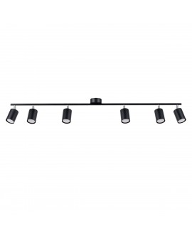Plafon LEMMI 6L czarny Sollux SL.1169