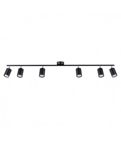 Plafon LEMMI 6L czarny Sollux SL.1169